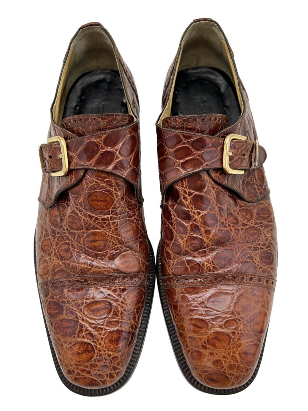 $1450 Bruno Magli Mens Genuine CROCODILE ALLIGATOR Shoes 8 US + Ferragamo Bags